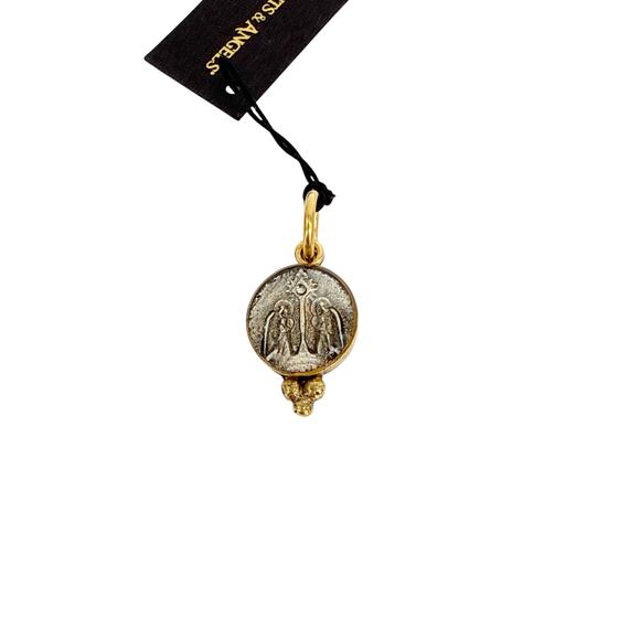 VIRGINS SAINTS & ANGELS VSA Piccolo Lucia Guardian Angels Charm in Gold - Picture 2 of 6